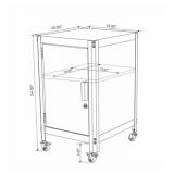 Mobile Metal Storage Cabinet with Lock - Retail: $75