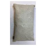 Woven Leather Decorative Pillow - Retail: $45
