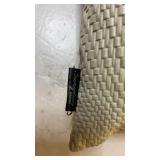 Woven Leather Decorative Pillow - Retail: $45