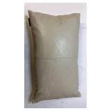Woven Leather Decorative Pillow - Retail: $45