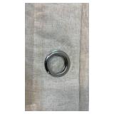 Natural Linen Curtain Panel with Chrome Grommets - Retail: $75