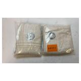 Natural Linen Curtain Panel with Chrome Grommets - Retail: $75