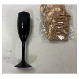 Plastic Reusable Champagne Flute Glasses - Retail: $36