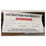 Shower Curtain Rod - Black Adjustable - Retail: $15