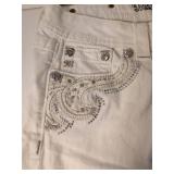 Miss Me White Embellished Jeans Size 28
