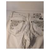 Miss Me White Embellished Jeans Size 28