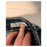 Virgo Designer Blue Jeans with Decorative Buttons