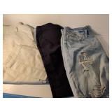 Mixed Denim Bundle - White, Black, and Distressed Blue Jeans