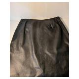 Croft & Barrow Black Lambskin Leather Skirt