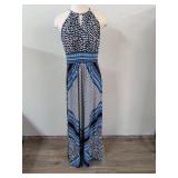London Style Collection Geometric Print Maxi Dress