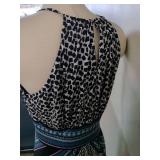 London Style Collection Geometric Print Maxi Dress