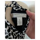 London Style Collection Geometric Print Maxi Dress