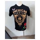 American Fighter Premium Athletics T-Shirt with Rose Design