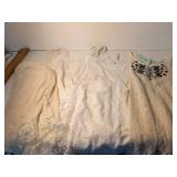 RVCA White Lace Dress with Black Embroidery