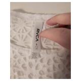 RVCA White Lace Dress with Black Embroidery