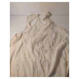 RVCA White Lace Dress with Black Embroidery