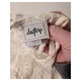 RVCA White Lace Dress with Black Embroidery