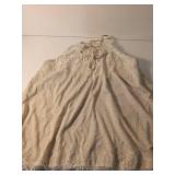 RVCA White Lace Dress with Black Embroidery