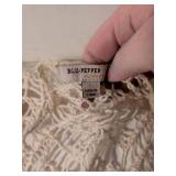 Daytrip Cream Lace Sheer Dress Size S