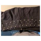 Black Studded Belt Pants