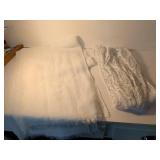 White Lace Trimmed Table Runner with Rhinestones