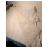 White Lace Trimmed Table Runner with Rhinestones