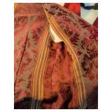 Red Brocade Formal Vest with Paisley Pattern