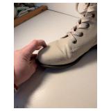 White Lace-up Combat Boots Size 9.5M