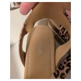 Red and Leopard Print Espadrille Wedge Sandals