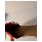 Red and Leopard Print Espadrille Wedge Sandals