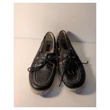 Polo Ralph Lauren Black Leather Boat Shoes