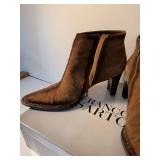 Franco Sarto Brown Suede Ankle Boots