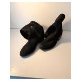 Black Suede Knee High Boots