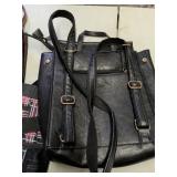 Leather Crossbody Bag with Plaid Accent