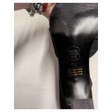 Metaphor Black Satin Evening Heels with Crystal Accent