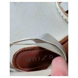 Unisa White Platform Sandals with Elastic Straps