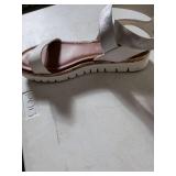 Unisa White Platform Sandals with Elastic Straps