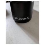 Balenciaga Black Leather Platform Slides