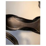 Anne Klein Black Leather Sandals