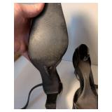 Anne Klein Black Leather Sandals