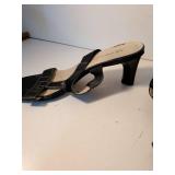 Anne Klein Black Leather Sandals