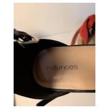 Maurices Avenue Red & Black Ankle Strap Heels Size 10