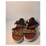 MIA Leopard Print Platform Sandals