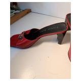 Giannini Red Leather Heeled Sandals Collection