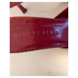 Giannini Red Leather Heeled Sandals Collection