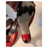 Giannini Red Leather Heeled Sandals Collection