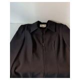 Casual Corner Black Polyester Zip-Up Jacket Size 8