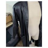 Korean Made Black Leather Trench Coat