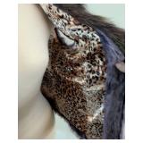 Purple Faux Fur Vest with Animal Print Lining