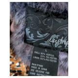 Purple Faux Fur Vest with Animal Print Lining